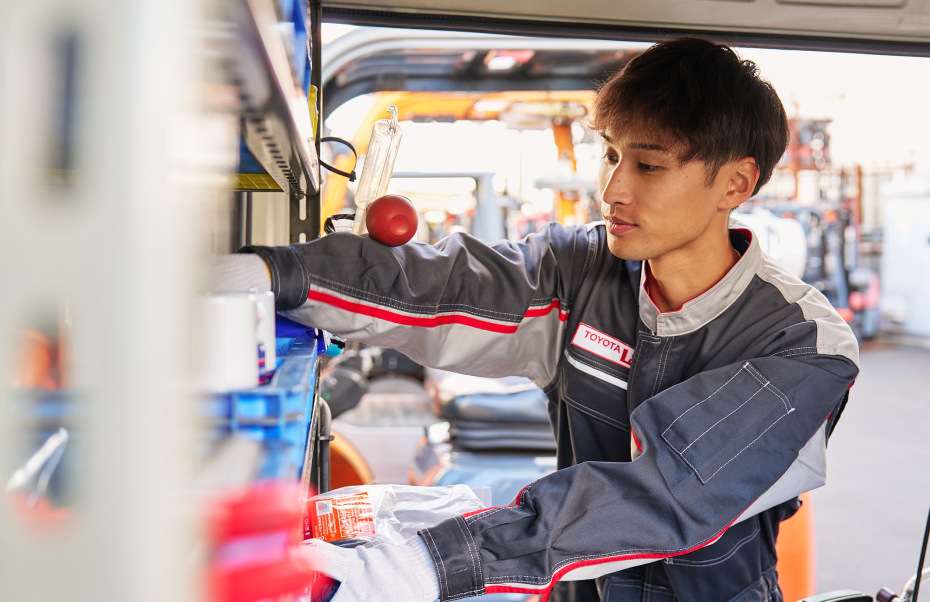 R.M.さんの仕事中の写真